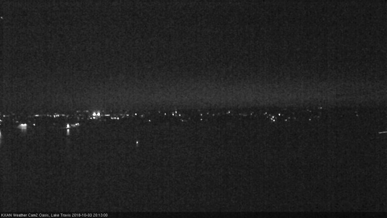 Lake Travis webcam, October 3, 2018 7:15 PM CT