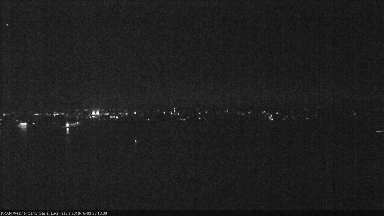 Lake Travis webcam, October 3, 2018 7:20 PM CT