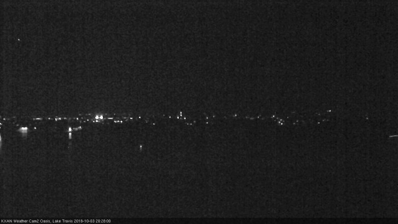 Lake Travis webcam, October 3, 2018 7:30 PM CT