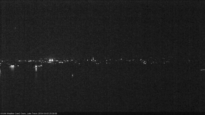 Lake Travis webcam, October 3, 2018 7:40 PM CT