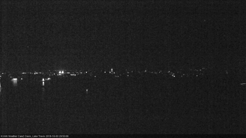 Lake Travis webcam, October 3, 2018 7:55 PM CT