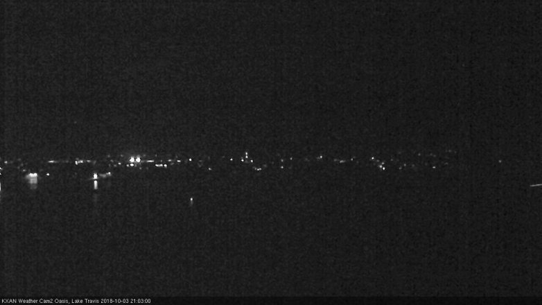 Lake Travis webcam, October 3, 2018 8:05 PM CT