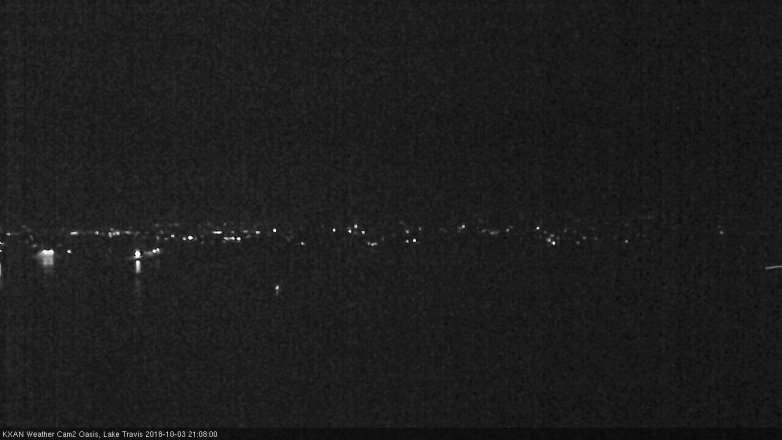 Lake Travis webcam, October 3, 2018 8:10 PM CT