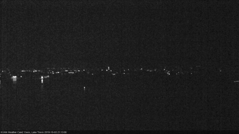 Lake Travis webcam, October 3, 2018 8:15 PM CT