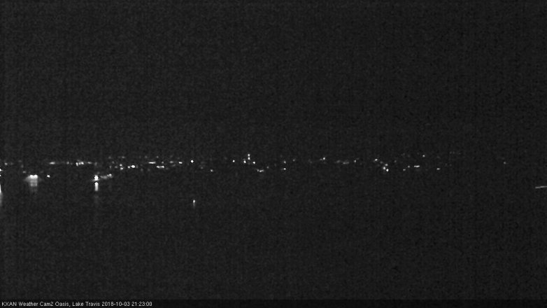 Lake Travis webcam, October 3, 2018 8:25 PM CT