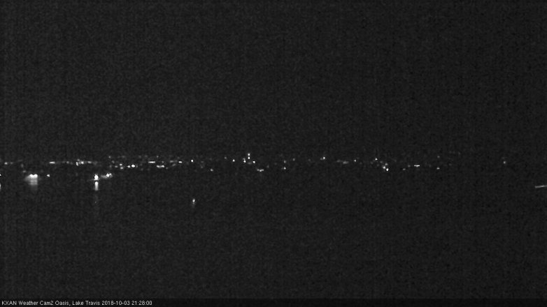 Lake Travis webcam, October 3, 2018 8:30 PM CT