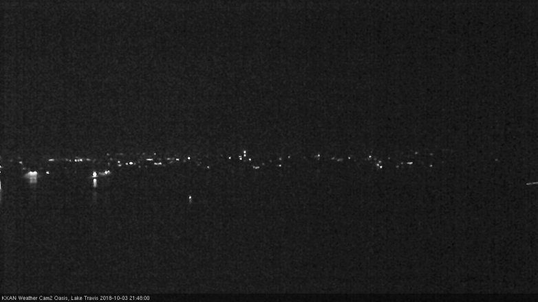 Lake Travis webcam, October 3, 2018 8:50 PM CT