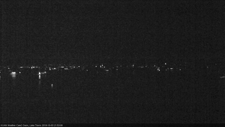 Lake Travis webcam, October 3, 2018 8:55 PM CT