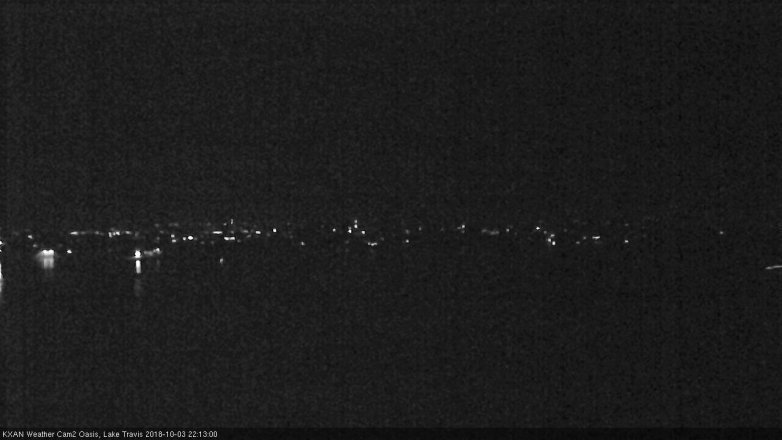 Lake Travis webcam, October 3, 2018 9:15 PM CT