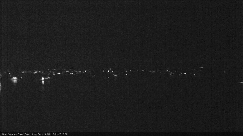 Lake Travis webcam, October 3, 2018 9:20 PM CT
