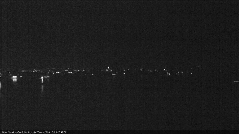 Lake Travis webcam, October 3, 2018 9:50 PM CT