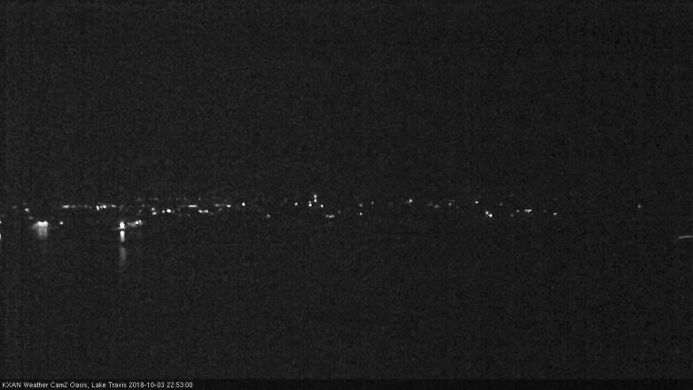 Lake Travis webcam, October 3, 2018 9:55 PM CT