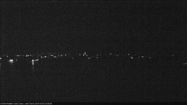 Lake Travis webcam, October 3, 2018 10:10 PM CT