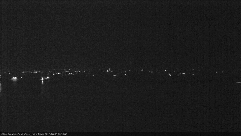 Lake Travis webcam, October 3, 2018 10:15 PM CT