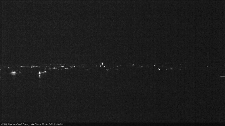 Lake Travis webcam, October 3, 2018 10:20 PM CT