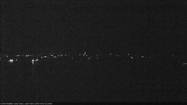 Lake Travis webcam, October 3, 2018 10:30 PM CT