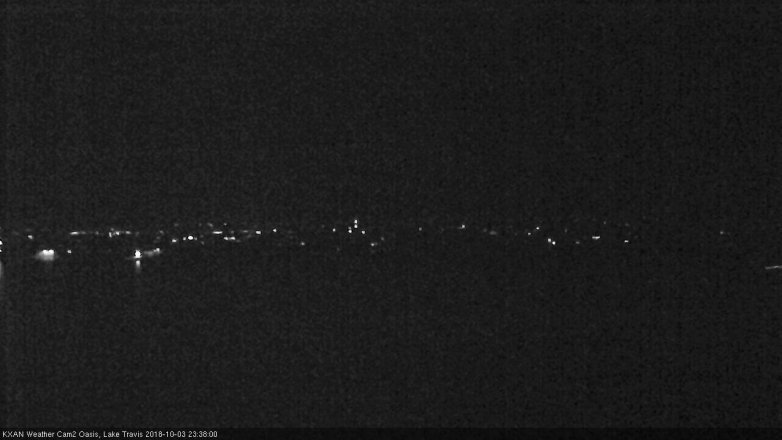 Lake Travis webcam, October 3, 2018 10:40 PM CT