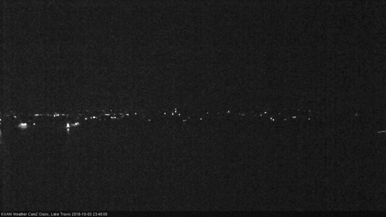 Lake Travis webcam, October 3, 2018 10:50 PM CT
