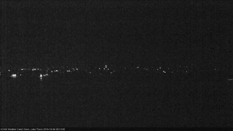 Lake Travis webcam, October 3, 2018 11:15 PM CT