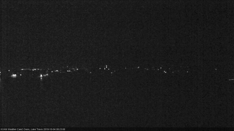 Lake Travis webcam, October 3, 2018 11:25 PM CT