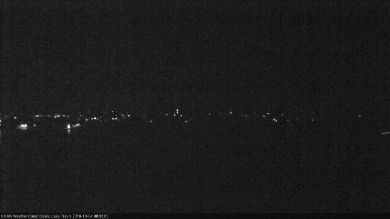 Lake Travis webcam, October 3, 2018 11:35 PM CT