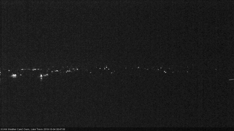 Lake Travis webcam, October 3, 2018 11:50 PM CT