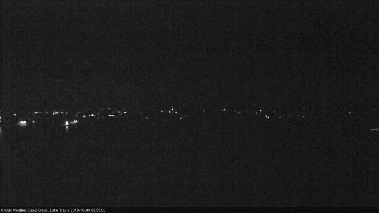 Lake Travis webcam, October 3, 2018 11:55 PM CT