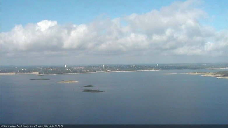 Lake Travis webcam, October 4, 2018 9:00 AM CT