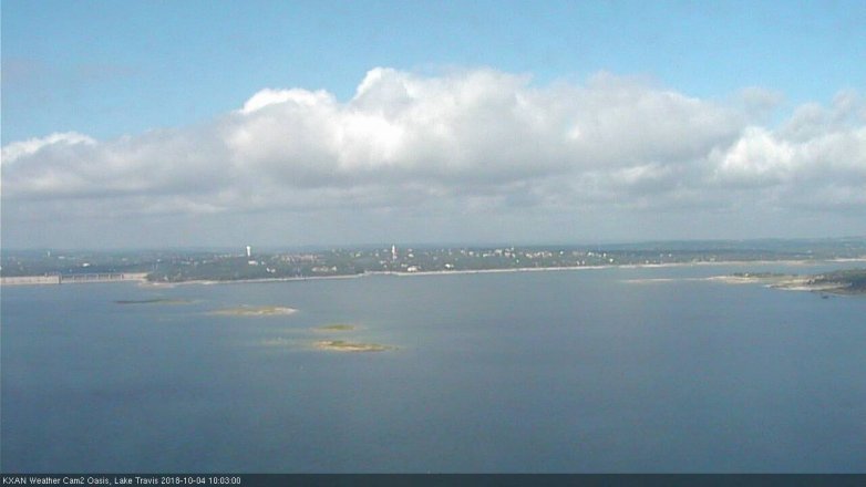 Lake Travis webcam, October 4, 2018 9:05 AM CT