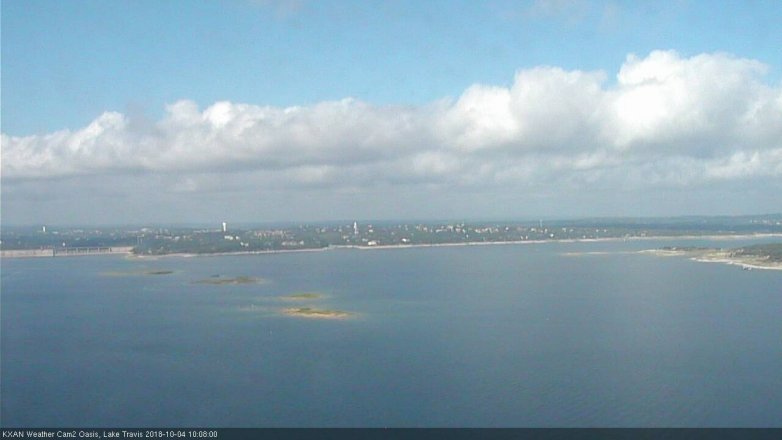 Lake Travis webcam, October 4, 2018 9:10 AM CT