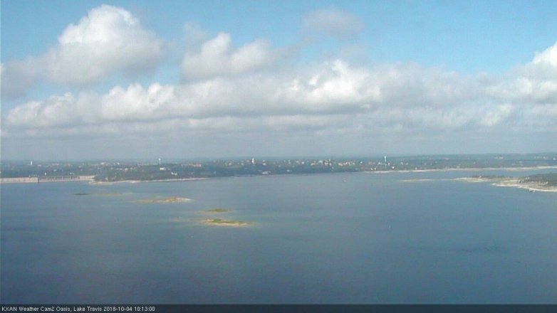 Lake Travis webcam, October 4, 2018 9:15 AM CT