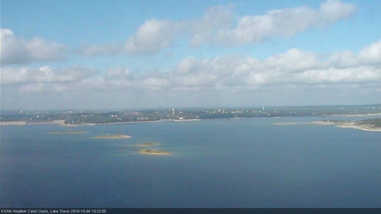 Lake Travis webcam, October 4, 2018 9:25 AM CT