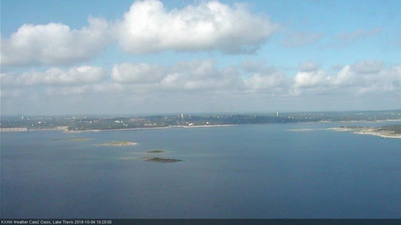 Lake Travis webcam, October 4, 2018 9:30 AM CT