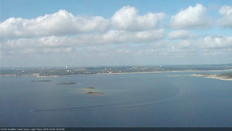 Lake Travis webcam, October 4, 2018 9:45 AM CT