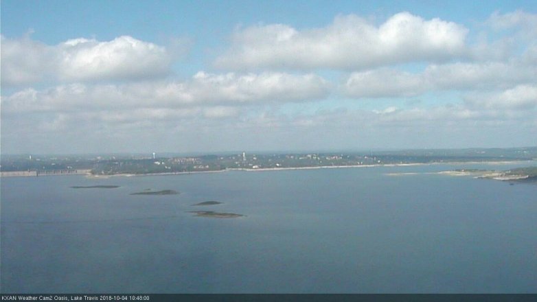 Lake Travis webcam, October 4, 2018 9:50 AM CT