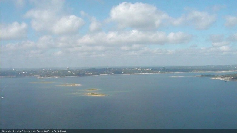 Lake Travis webcam, October 4, 2018 9:55 AM CT