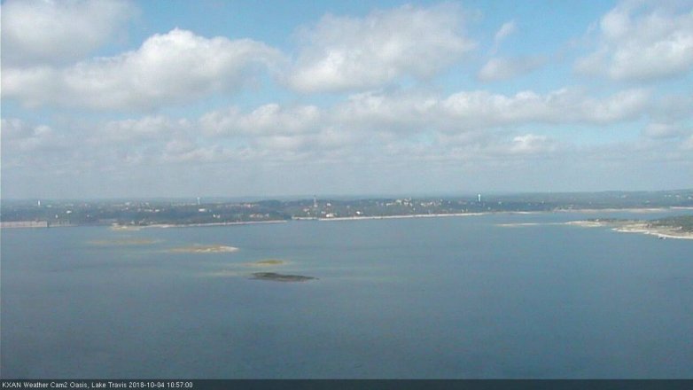 Lake Travis webcam, October 4, 2018 10:00 AM CT