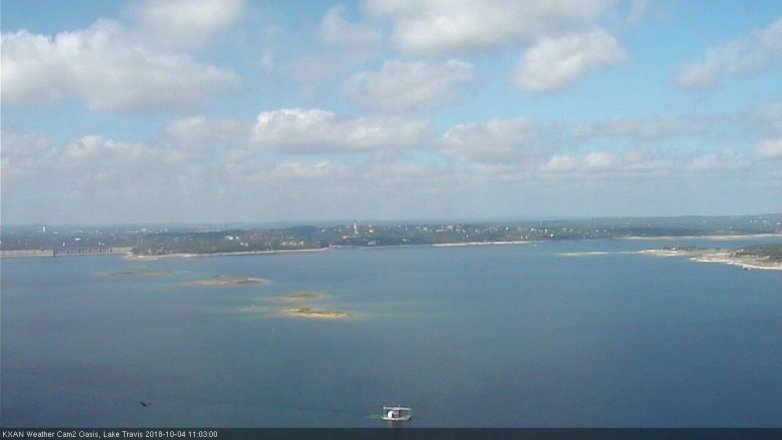 Lake Travis webcam, October 4, 2018 10:05 AM CT