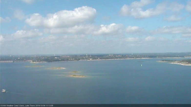 Lake Travis webcam, October 4, 2018 10:15 AM CT
