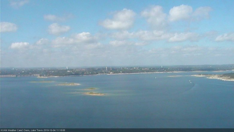 Lake Travis webcam, October 4, 2018 10:20 AM CT