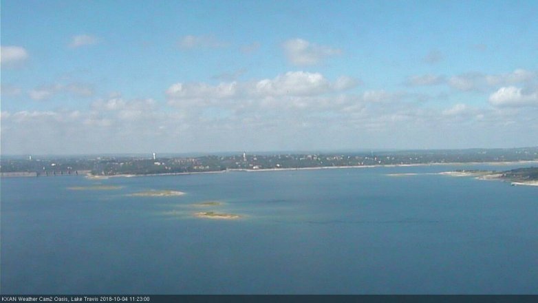Lake Travis webcam, October 4, 2018 10:25 AM CT