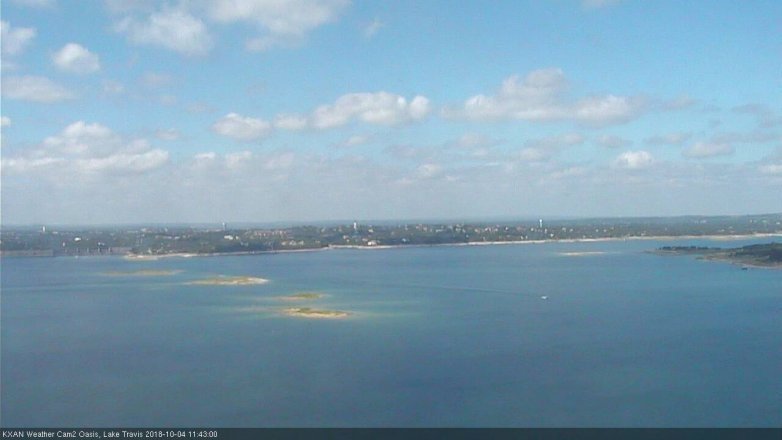 Lake Travis webcam, October 4, 2018 10:45 AM CT