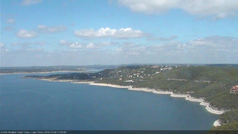 Lake Travis webcam, October 4, 2018 10:55 AM CT