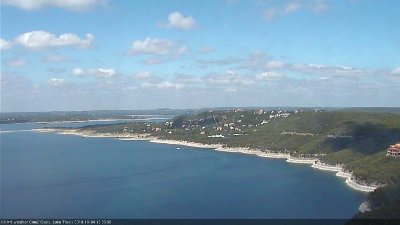 Lake Travis webcam, October 4, 2018 11:05 AM CT