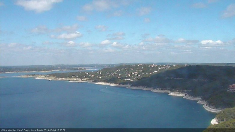 Lake Travis webcam, October 4, 2018 11:10 AM CT