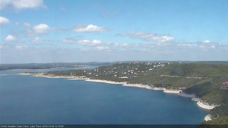 Lake Travis webcam, October 4, 2018 11:20 AM CT