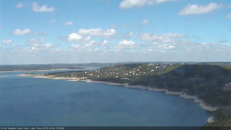 Lake Travis webcam, October 4, 2018 12:00 PM CT