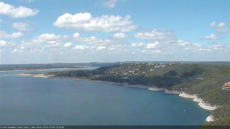 Lake Travis webcam, October 4, 2018 12:30 PM CT