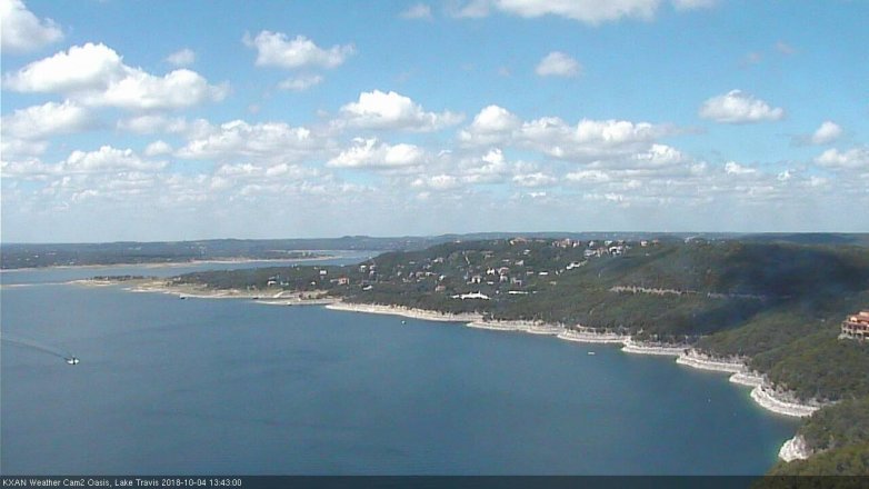 Lake Travis webcam, October 4, 2018 12:45 PM CT