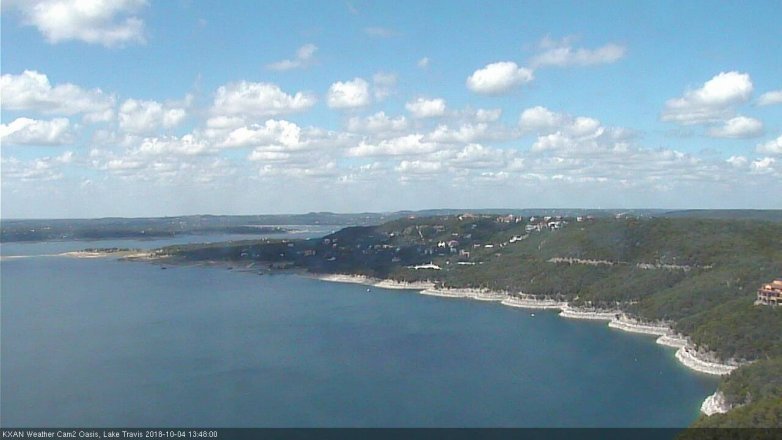 Lake Travis webcam, October 4, 2018 12:50 PM CT